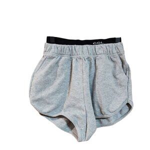 OGL Womens Gray Athletic Shorts With Elastic Waistband & Pockets - Size S